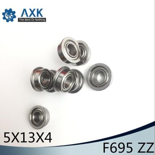 F695ZZ Flange Bearing 5x13x4 mm ABEC-1 ( 10 PCS ) Flanged F695 Z Z Ball Bearings F619/5ZZ
