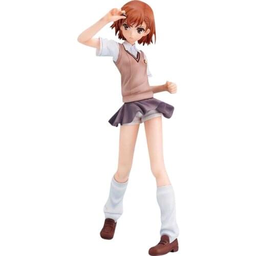 20cm Japan Anime A Certain Magical Index Uniforms Misaka Mikoto anime figures PVC action figure Adult Collection Model Toys Doll