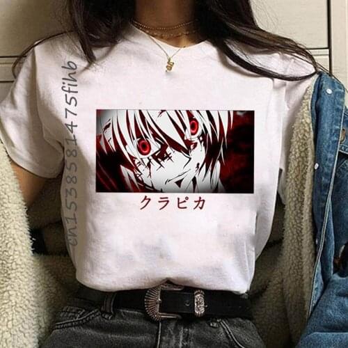 Hunter X Hunter Kurapika Eyes Anime Manga Tees Short Sleeve Custom T Shirt Printed Tops Women Summer T-Shirts Japan Style