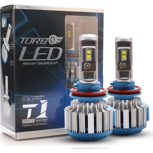 2PC Turbo LED H4 H7 Hi/LO H1 H3 H8 H9 H11 9005/HB3 9006/HB4 Beam 70W 18000LM Headlight T1 Fog Light Car Styling