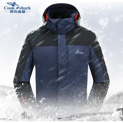 Cook Shark 2020 outdoor jacket mens velvet padded windbreaker mens fashion jacket autumn and winter clothing