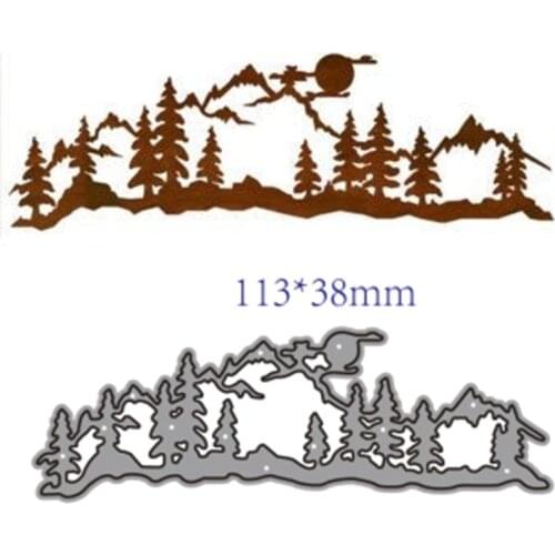 Metal Cutting Dies Cut Mold 2021 Mountain tree Decoration Scrapbook Paper Craft Knife Mould Blade Punch Stencils