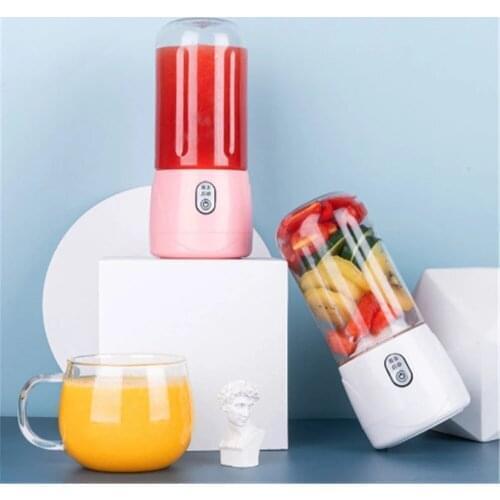 Portable Mini Fruits Juicer 4 Blades USB Rechargeable Juice Squeezer Electric Orange Blender Smoothie Mixer Kitchen Mixing Tool