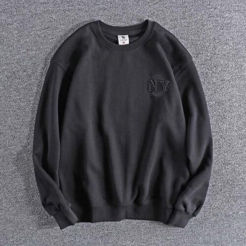 2020 Spring and Autumn New simple style embroidery letter youth loose fashion long sleeve Terry comfortable mens hoodies 0349