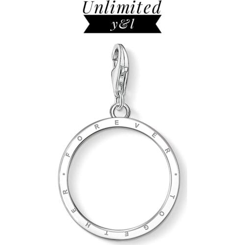 Round Forever Together Charms DIY Jewelry Making 925 Sterling Silver Thomas Style Bracelet Necklace Women Men 2019 New Arrivals