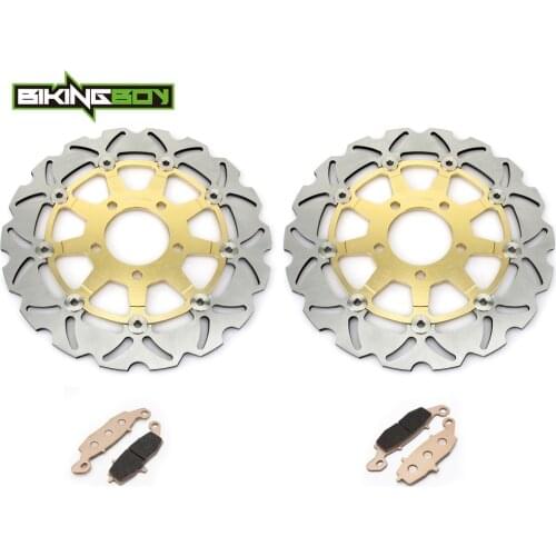 BIKINGBOY Front Brake Discs Disks Rotors Pads Bandit GSF 650 / S 05 06 GSX 600 750 F 04-06 SV 650 03-10 07 08 09 SV 650 S 03-15