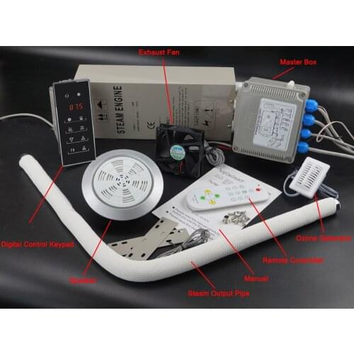 Full set steam shower room controller with 3KW and 5KW 220V steamer GD-7012