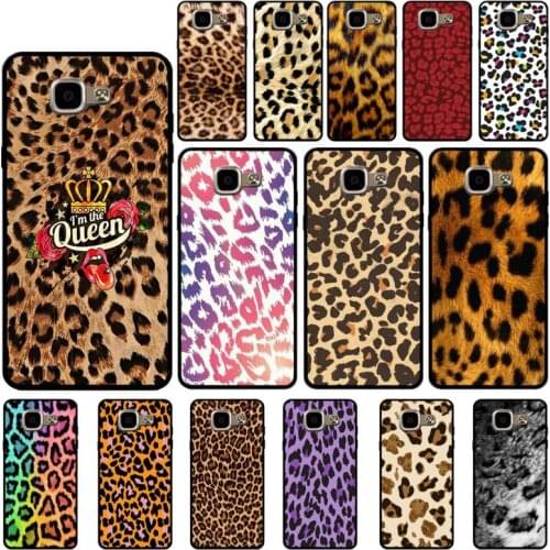 YNDFCNB Sexy Leopard Print Phone Case for Samsung A6 A7 A8 A10 A20 A21 A30 A30s A31 A40 A50 A51 A52 A70 A71