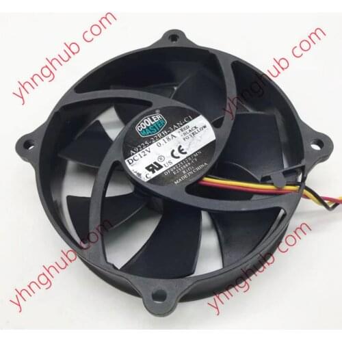 Cooling Master A9225-22RB-3AN-C1 Server Cooling Fan DC 12V 0.25A 95X95X25mm 3-wire