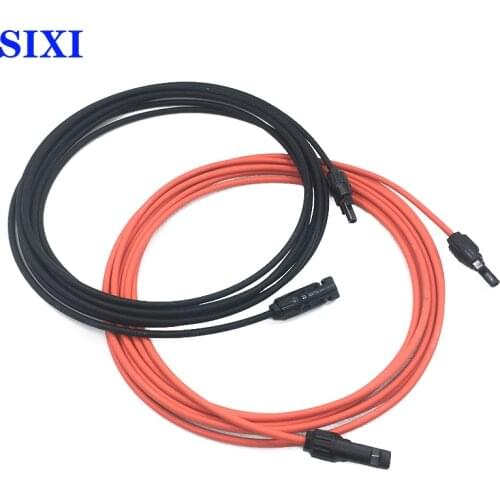 Solar Photovoltaic Cable 1/2/3Meter 2.5/4 /6mm² Panel Branches In Parallel ,With Double-Head Solar Connector Cable Extension DC