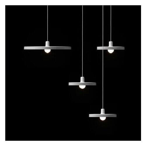 Modern Special Disc Design Turntable Pendant Lights White Black Disc Pendant Lamp lustres e pendentes sala jantar luminarias