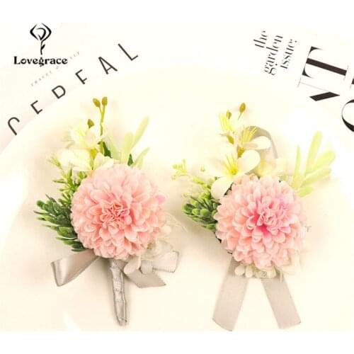 Wedding Women Wrist Corsage Bracelets Artificial Silk Rose Flowers Wedding Groomsmen Boutoniered For Prom Party Suit Dress Decor