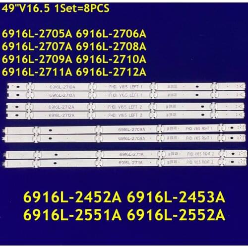40PCS LED Strip 6916L-2705A 6916L-2706A 6916L-2707A 6916L-2708A for 49inch TV LG 49LH510T 49LH510V LC490DGE 49LF513A LC490DUE