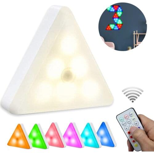 Creativity LED Wall Lamp Touch Sensor Bedroom Decor Night Light Assembly Honeycomb Lights Dimming LED Night Light Cabinet Light