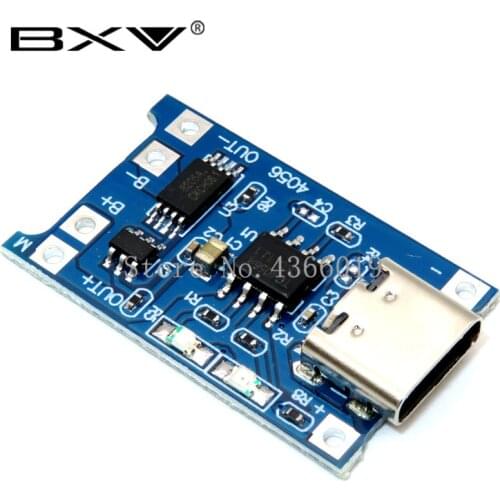 1PCS TP4056 Type-c USB 5V 1A 18650 Lithium Battery Charger Module Charging Board With Protection Dual Functions 1A Li-ion