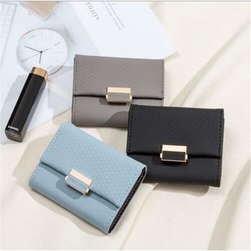 Women Retro Card Holder 2021 New Buckle Wallet Multi-function Drivers License Business Card Holder Credit Organ Card Holder