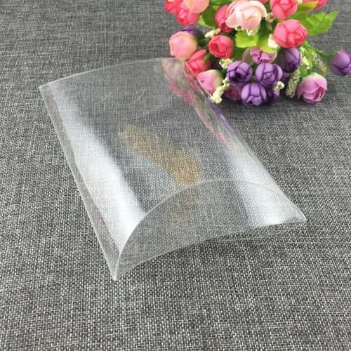 2.5*7.5*14.5cm 50pcs New Style Clear PVC Pillow Box packaging Wedding Favor /Bridal Candy Gift Boxes Party Supplies souvenir