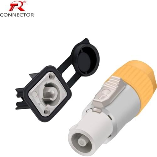 2PCS/1set Waterproof Powercon Connector 3Pins NAC3FCA 20A AC Cable Power Connector 250V Speaker Chassis Adapter