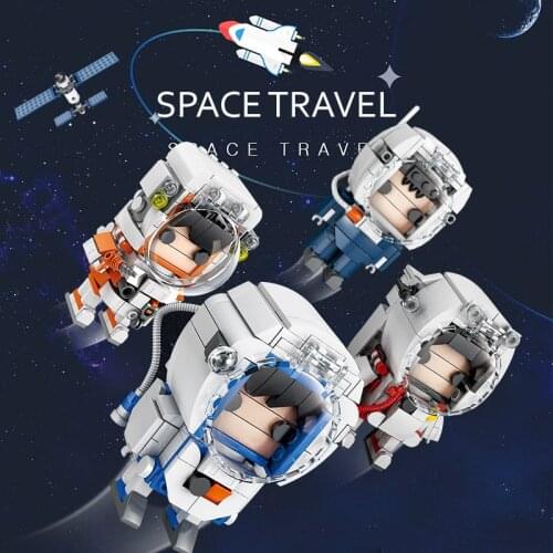 3017-20 Space Culture Astronaut Characters Small Particle Building Blocks Assembling Toys Birthday Present