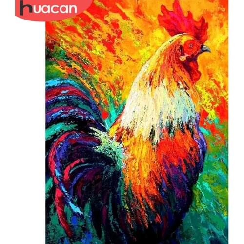 HUACAN 5d Diamond Painting Chicken DIY Diamond Embroidery Cross Stitch Animal Rhinestones Pictures Handicraft Home Decor Kits