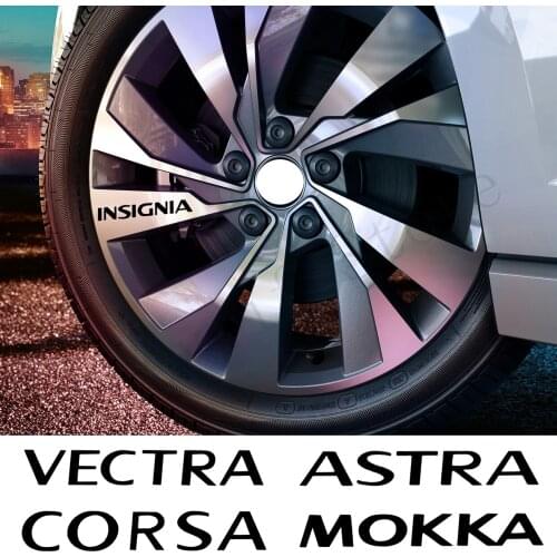 4PCS Car Wheel Rim Sticker For OPEL VIVARO TIGRA COMBO Corsa Astra insignia mokka adam zafiba vectra meriva car Accessories
