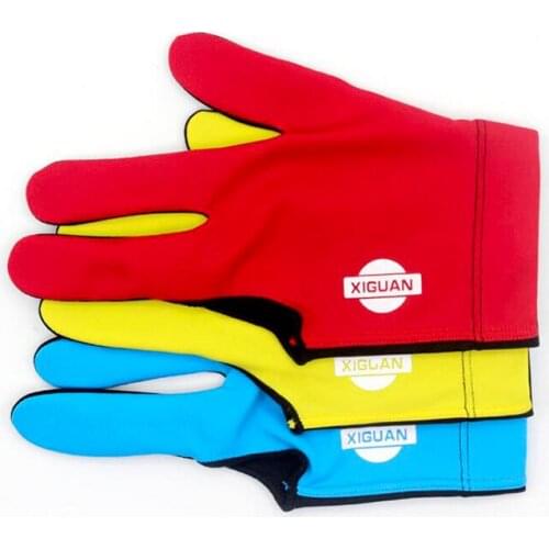 New Cuppa Billiard Glove Three Fingers Left Hand Red/Blue/Yellow Colors Gloves Billiard Accessories China 2019