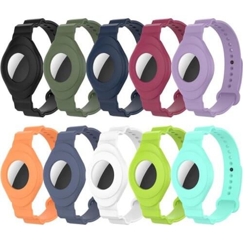 Watch Band Cover For Airtags Locator Protective Sleeve Fashionable Comfortable Wearing Multi-color Silicone Strap For Airtags