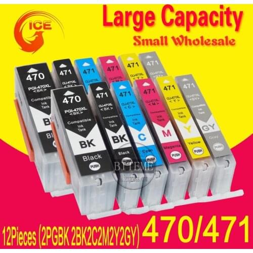 For Canon MG7740 TS8040 TS9040 Ink Cartridge PIxma Printer 6 Color Compatible Cartridges PGI470