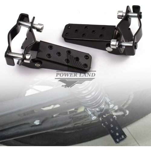 Black Aluminum Motorcycle Passenger Foot Peg Rear Pedal 25-28mm Footrest Footpegs Universal For Yamaha Honda SUZUKI
