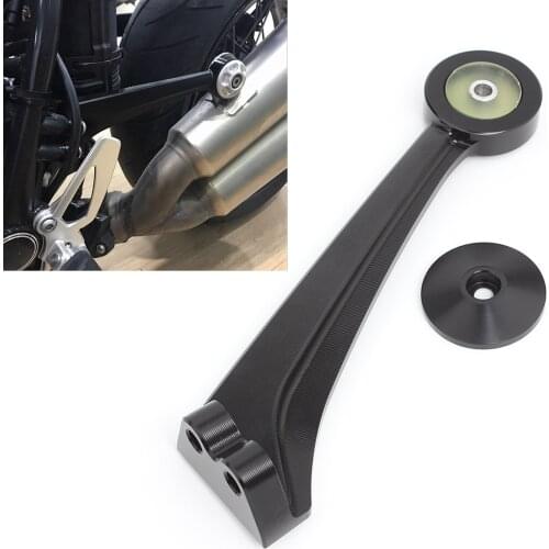 Black Aluminum CNC Exhaust Muffler Pipe Bracket Mount Holder Muffler Hanger For BMW RNineT R9T 14-Up Motorcycle Accessories