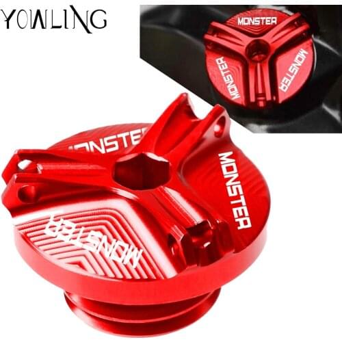 CNC Aluminum Motorcycle M20*2.5 Engine Oil Plug Filler Cover Screw Bolts Nut For Ducati MONSTER 821 1200 1200S 2014 2015 2016