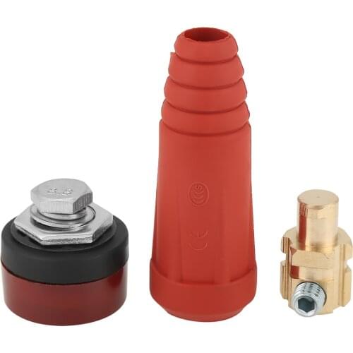 DKJ35-50 Red Quick Fitting Cable Connector Plug with Socket for Welding Machine