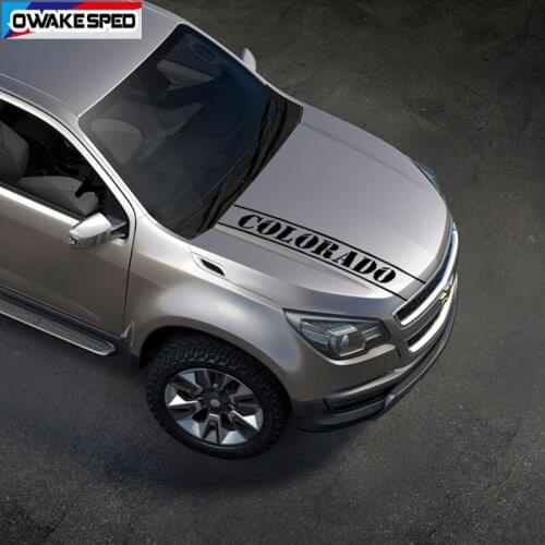 For Chevrolet-Colorado Sport Stripes Car Hood Bonnet Sticker Auto Lid Engine Cover Decor Vinyl Decals Exterior Accessories