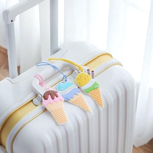 Travel Accessories Luggage Tags Creative Luggage Tag Animal Cartoon Silica Gel Suitcase ID Address Holder Tag Portable Label