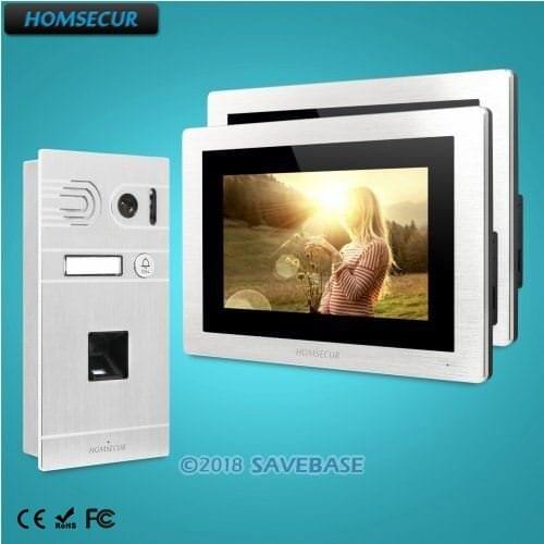 HOMSECUR 7" Wired Video Door Entry Security Intercom+Silver Camera for Apartment BC061-S +BM714-S