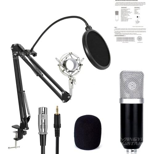 BM700 Kit Condenser Microphone Filter With Adjustable Scissor Arm Stand Shock Mount For Computer Recording Studio Sing Karaoke