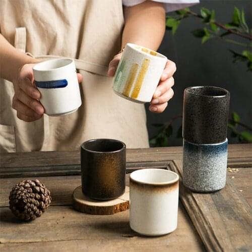 140ml Retro Japanese Ceramic mug Single Chinese Master TeaCup Porcelain Kung Fu Tea Set Water Coffee Cups mugs Sushi Drinkware