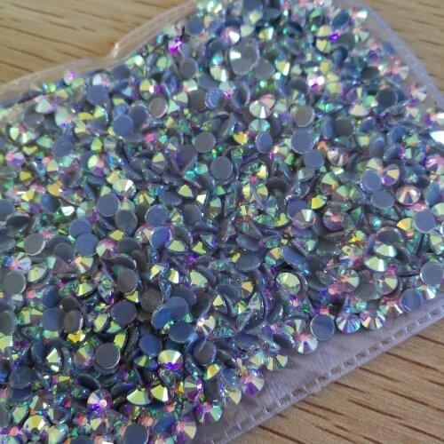 Best quanlity gold glow ss16 AB Hot Fix Stone For Cloth