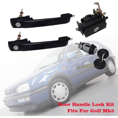 New Locking System Lock Set for VW Golf Mk3 1H0837207B 1H0905855A 1H6827571A 1H0898081