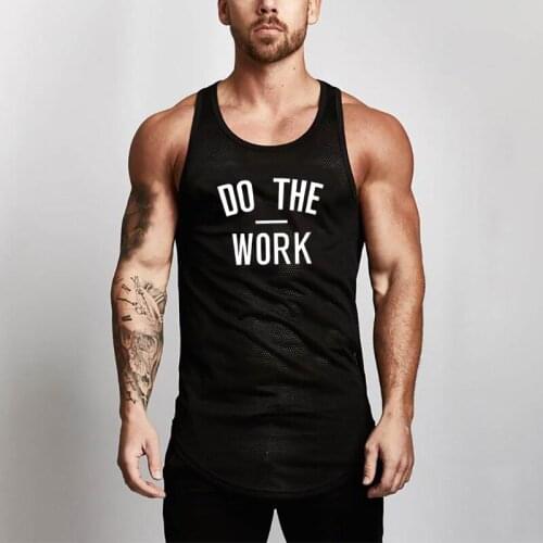 New Workout Mesh Mens Tank Top Fitness Brand Vest Stringer Undershirt Fashion Casual Singlets Sleeveless Shirts Gym Bodybuilding