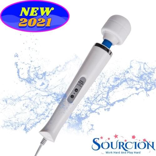 New 10 Speeds Magic Wand Massager,Big Magic Wand Massage Stick AV Vibrators Sexy Clit Vibrator Sex Toys for Women European plug