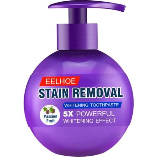 Toothpaste Stain Removal Whitening Fresh Smell Fluoride-Free Pump Design
