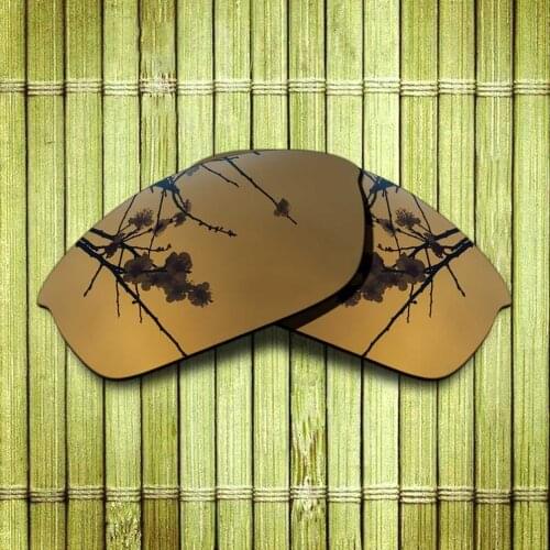 Polarized Replacement Lense For-Oakley Flak Jacket Sunglasses Frame True Color Mirrored Coating - Copper Color Options