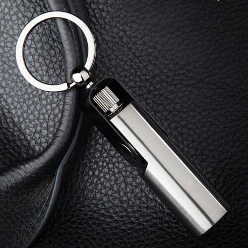 Portable Permanent Match Keychain Kerosene Fuel Lighter Outdoor Mountaineering Camping Safety Survival Tool - No Fuel