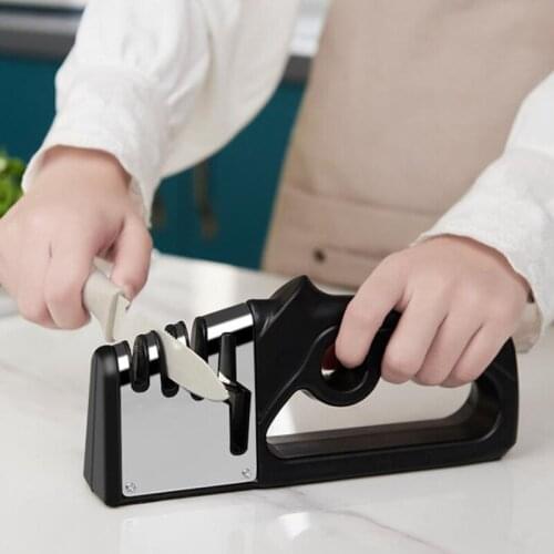 Professional 4 in1 Knife Sharpener Kitchen Knives Grinder Diamond Ceramic Stone Sharpener For Scissors Knife Househould Supplies