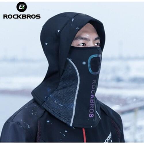 ROCKBROS Winter Sport Cycling Cap Bike Full Face Mask Cover Men Women Ski Scarf Bicycle Motocycle Fleece Headgear Balaclava