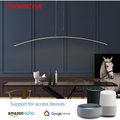 Nordic LED Pendant Lights Voice Control Google home Modern Lighting For Kitchen Living room Bar Intelligent Dining room Lamp