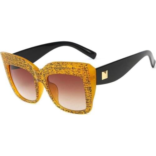 Retro Cat Eye Sunglasses Women Round Metal Decoration Big Sun Glasses Men Vintage Oversized Shades UV400 Oculos