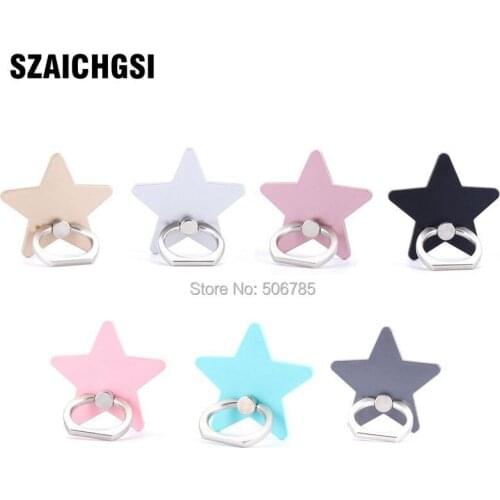 SZAICHGSI Five-pointed star Metal Finger Ring Smartphone Stand Holder mobile phone holder stand For iPhone all Phone 1000pcs/lot