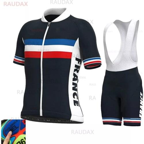 Cycling Jersey Set Maillot France 2021 Men Cycling Clothing Short Sleeve Summer Triathlon Bikes Wear Roupa Ciclismo Masculino